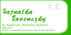 hajnalka rovenszky business card